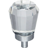 Faceted Glass Harlow Cabinet Knob by Jeffrey Alexander - Polished Chrome