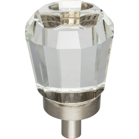 Faceted Glass Harlow Cabinet Knob by Jeffrey Alexander - Satin Nickel