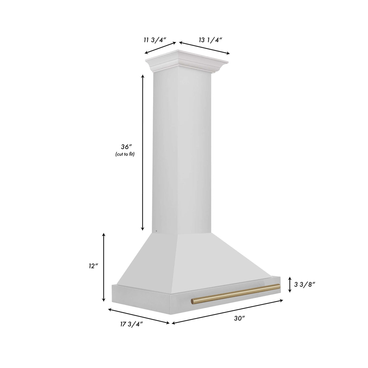 ZLINE 30 in. Autograph Edition Stainless Steel Range Hood with Stainless Steel Shell and Accents (KB4STZ-30)