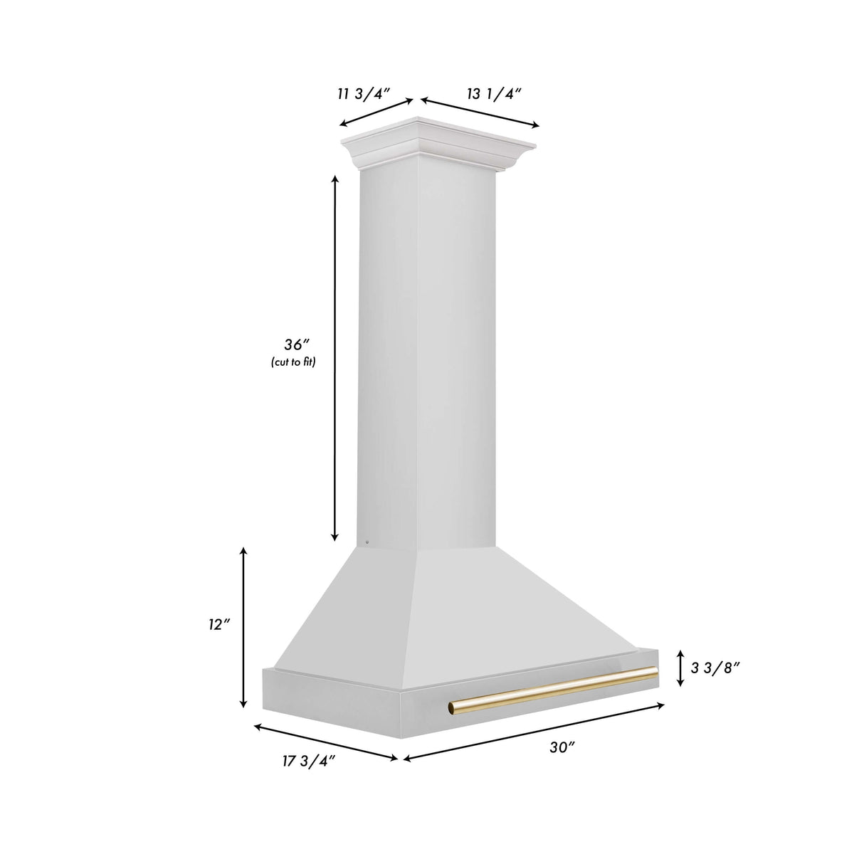 ZLINE 30 in. Autograph Edition Stainless Steel Range Hood with Stainless Steel Shell and Accents (KB4STZ-30)