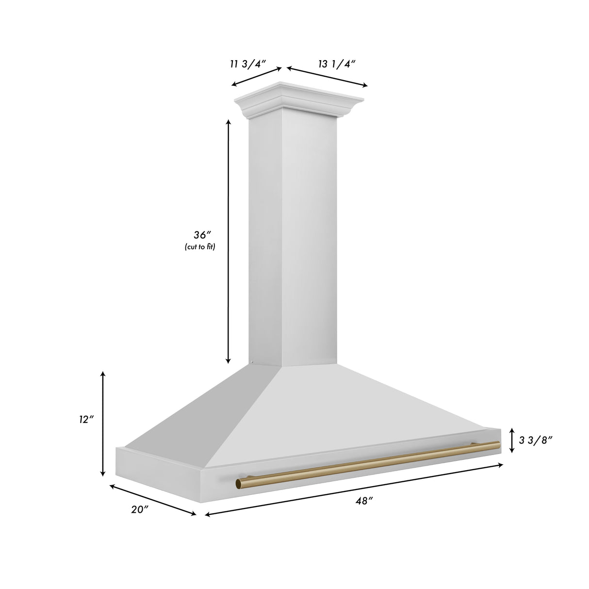 ZLINE 48 in. Autograph Edition Stainless Steel Range Hood with Stainless Steel Shell and Accents (KB4STZ-48)