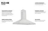 ZLINE Convertible Vent Wall Mount Range Hood in Stainless Steel (KL3)