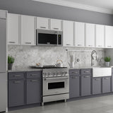 ZLINE Kitchen Package with Water and Ice Dispenser Refrigerator, 30 in. Gas Range, 30 in. Over the Range Microwave and 24 in. Tall Tub Dishwasher (4KPRW-SGROTRH30-DWV)
