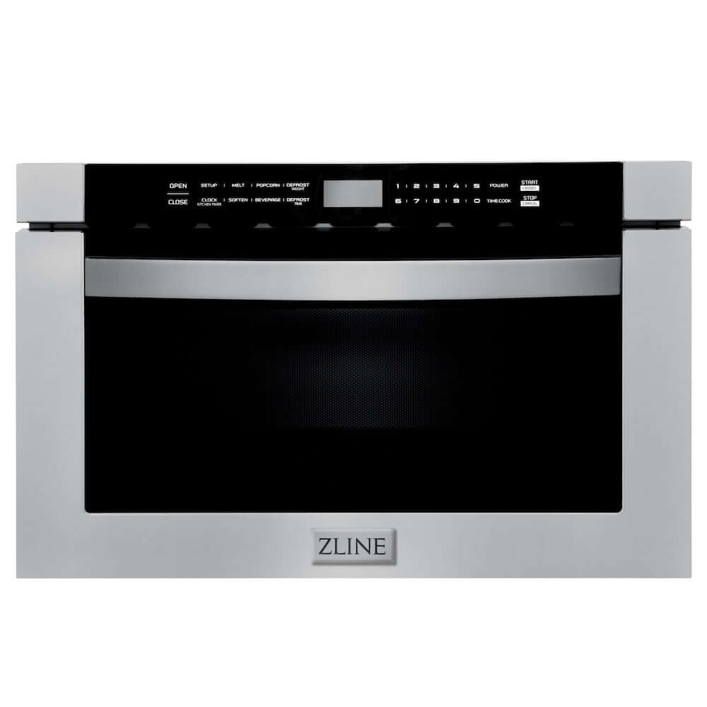 ZLINE 30 in. Kitchen Package with Stainless Steel Dual Fuel Range, Range Hood, Microwave Drawer and Tall Tub Dishwasher (4KP-RARH30-MWDWV)