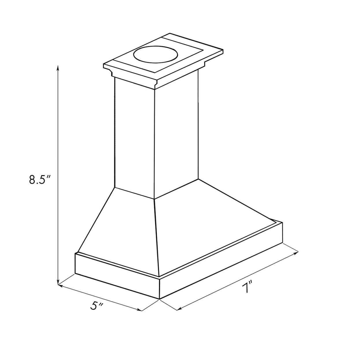 Mini Wood Range Hood - Gray (WMH-G)