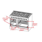 Forno 2-Piece Stainless Steel Kitchen Package with 60 in. Professional Refrigerator and 48 in. Dual Fuel Range (FFFFD1933-60S + FFSGS6156-48)