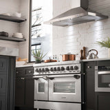 ZLINE 48 in. Kitchen Package with Stainless Steel Dual Fuel Range and Convertible Vent Range Hood (2KP-RARH48)