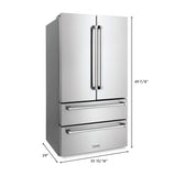 ZLINE Kitchen Package with Refrigeration, 36 in. Stainless Steel Rangetop, 30 in. Range Hood, 30 in. Single Wall Oven and 24 in. Tall Tub Dishwasher (5KPR-RTRH30-AWSDWV)