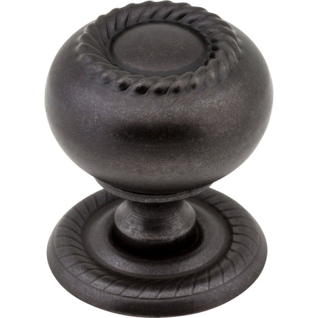 Rope Rhodes Cabinet Knob by Jeffrey Alexander - Gun Metal