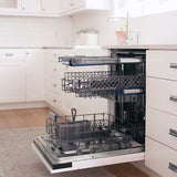 ZLINE 24 in. Tallac Series 3rd Rack Dishwasher in Custom Panel Ready with Stainless Steel Tub, 51dBa (DWV-24)