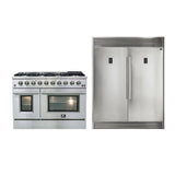 Forno 2-Piece Stainless Steel Kitchen Package with 60 in. Professional Refrigerator and 48 in. Dual Fuel Range (FFFFD1933-60S + FFSGS6156-48)