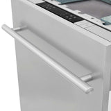 ZLINE 18 in. Compact Top Control Dishwasher with Fingerprint Resistant Stainless Steel Panel and Modern Style Handle, 52 dBa (DW-SN-18)