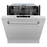 ZLINE 24 in. Top Control Dishwasher with Stainless Steel Panel and Traditional Style Handle, 52dBa (DW-304-H-24)