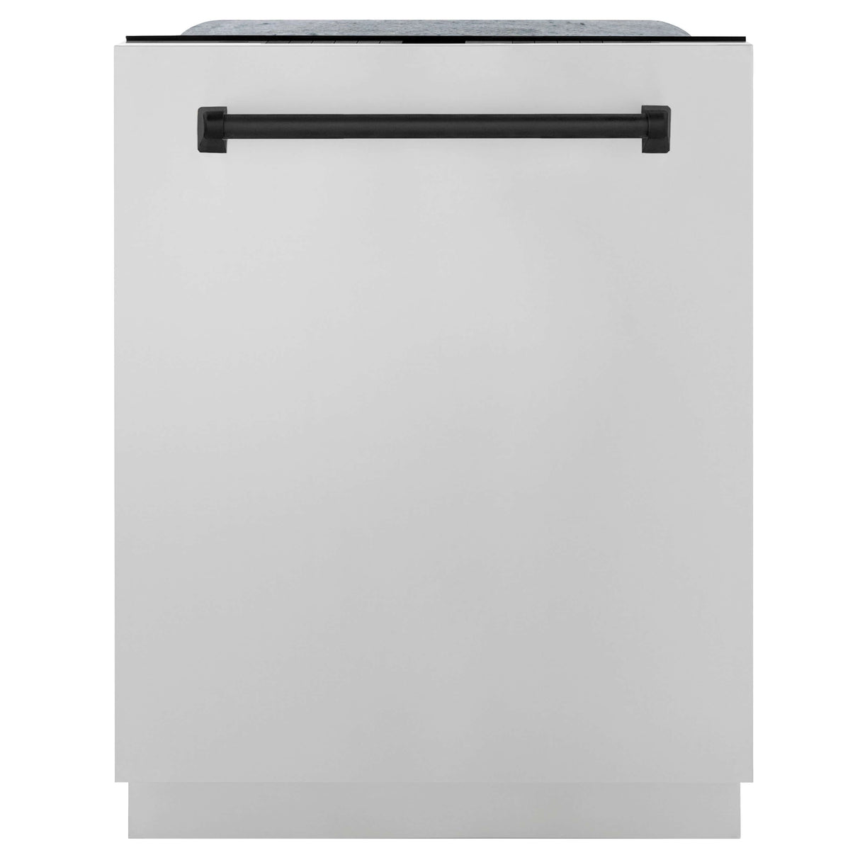 ZLINE 30 in. Autograph Edition Kitchen Package with Stainless Steel Dual Fuel Range, Range Hood, Dishwasher and Refrigeration Including External Water Dispenser with Matte Black Accents (4AKPR-RARHDWM30-MB)