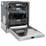 ZLINE 24 in. Panel-Ready Monument Series 3rd Rack Top Touch Control Dishwasher with Stainless Steel Tub, 45dBa (DWMT-24)