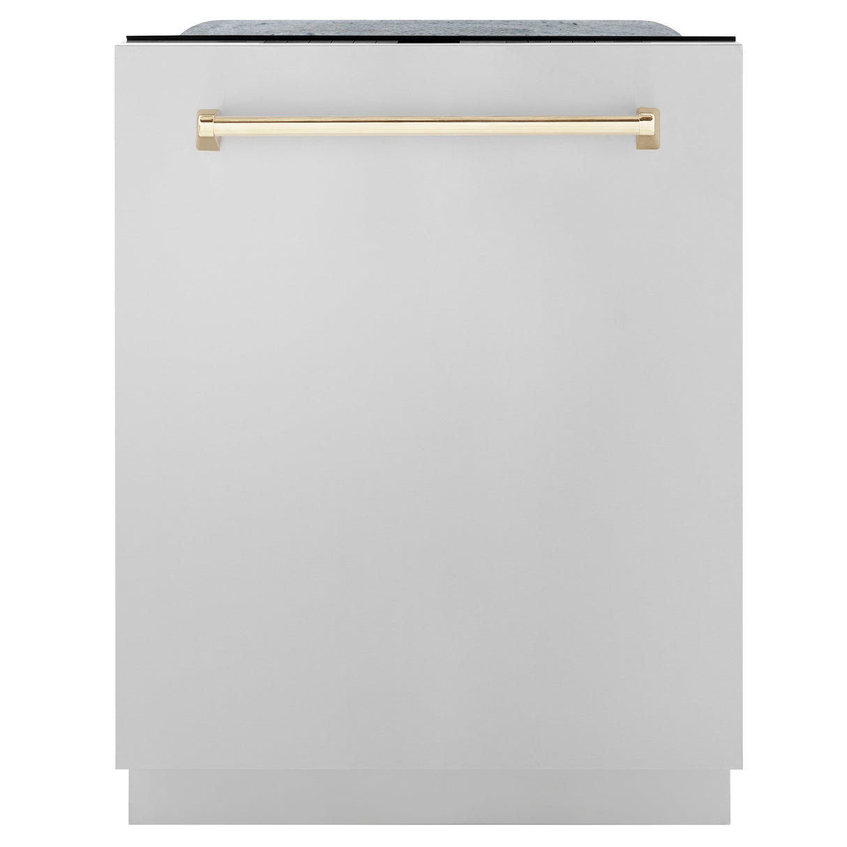 ZLINE  Autograph Edition 48 in. Kitchen Package with Stainless Steel Dual Fuel Range, Range Hood, Dishwasher and Refrigeration with Polished Gold Accents (4KAPR-RARHDWM48-G)