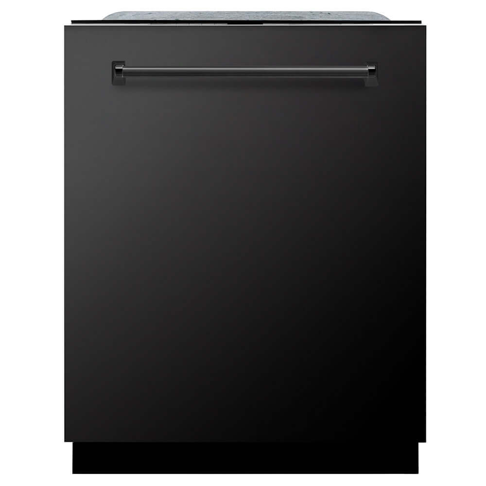 ZLINE 24 in. Monument Series 3rd Rack Top Touch Control Dishwasher with Black Stainless Steel Panel and Stainless Steel Tub, 45dBa (DWMT-BS-24)