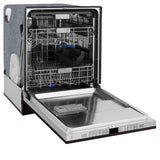 ZLINE 24 in. Monument Series 3rd Rack Top Touch Control Dishwasher with Oil-Rubbed Bronze Panel, 45dBa (DWMT-ORB-24)