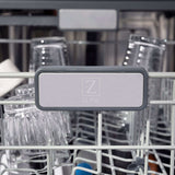 ZLINE Autograph Edition 24 in. Monument Series 3rd Rack Top Touch Control Tall Tub Dishwasher in Custom Panel Ready with Matte Black Handle, 45dBa (DWMTZ-24-MB)