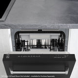 ZLINE Autograph Edition 18 in. Tallac Series 3rd Rack Top Control Dishwasher in Custom Panel Ready with Champagne Bronze Handle, 51dBa (DWVZ-18-CB)
