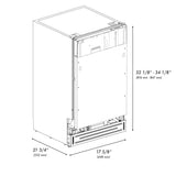 ZLINE Autograph Edition 18 in. Tallac Series 3rd Rack Top Control Dishwasher in Custom Panel Ready with Matte Black Handle, 51dBa (DWVZ-18-MB)