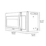 ZLINE Black Stainless Steel Over the Range Convection Microwave Oven with Modern Handle (MWO-OTR-BS)