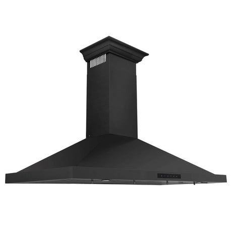 ZLINE BSKBN 48" Black Stainless Steel Wall Mount Range Hood side.