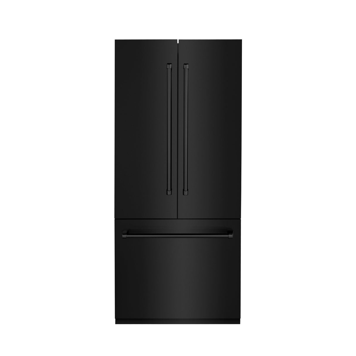 ZLINE 36 in. 19.6 cu. ft. Built-In 3-Door French Door Refrigerator with Internal Water and Ice Dispenser in Black Stainless Steel (RBIV-BS-36)