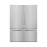 ZLINE 60 in. 32.2 cu. ft. Built-In 4-Door French Door Refrigerator with Internal Water and Ice Dispenser in Fingerprint Resistant Stainless Steel (RBIV-SN-60)