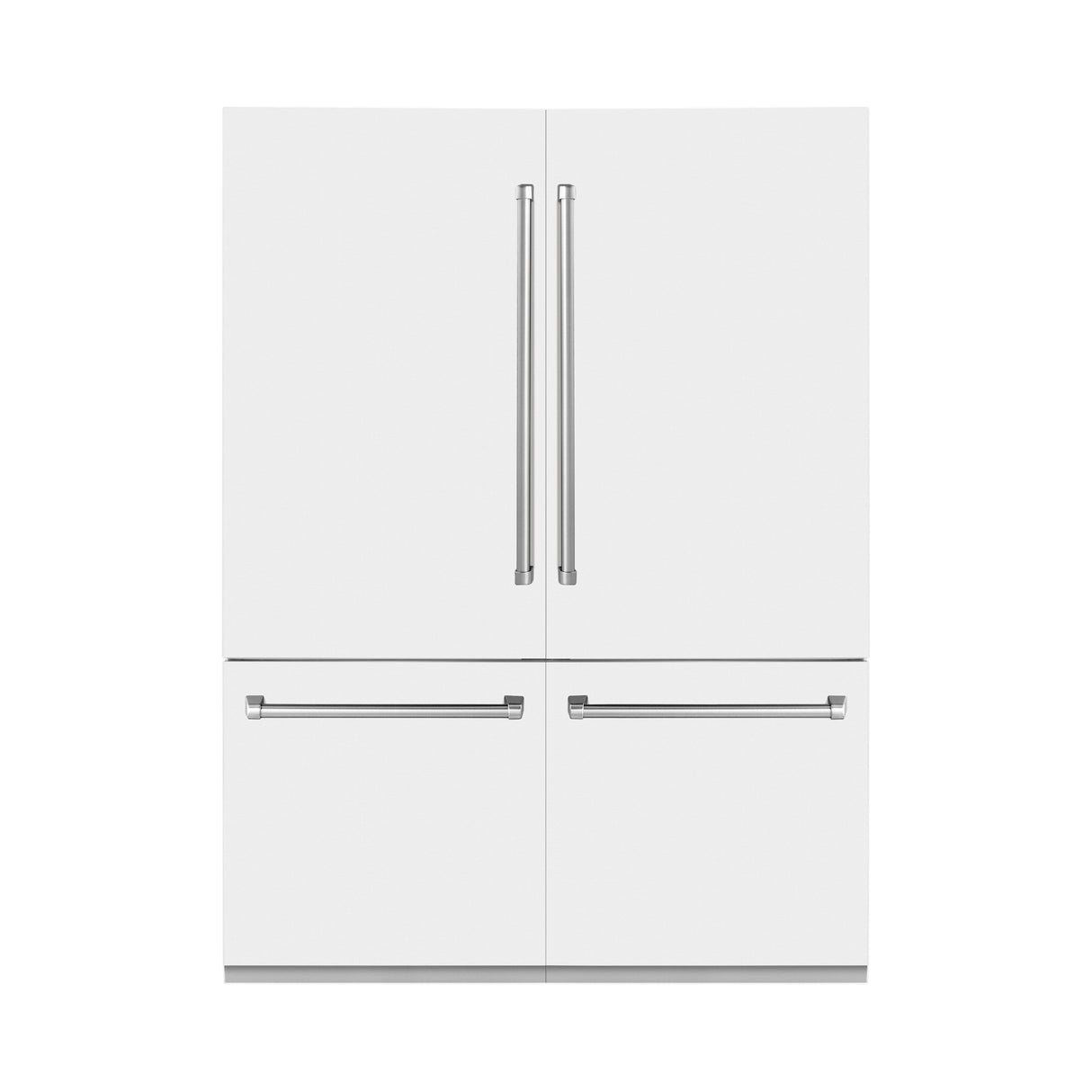 ZLINE 60 in. 32.2 cu. ft. Built-In 4-Door French Door Refrigerator with Internal Water and Ice Dispenser in White Matte (RBIV-WM-60)