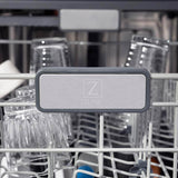 ZLINE 24 in. Monument Series 3rd Rack Top Touch Control Dishwasher with Blue Matte Panel, 45dBa (DWMT-24-BM)