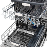 ZLINE 24 in. Monument Series 3rd Rack Top Touch Control Dishwasher with Blue Matte Panel, 45dBa (DWMT-24-BM)