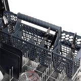 ZLINE 24 in. Monument Series 3rd Rack Top Touch Control Dishwasher with Black Stainless Steel Panel and Stainless Steel Tub, 45dBa (DWMT-BS-24)