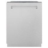 ZLINE 24 in. Monument Series 3rd Rack Top Touch Control Dishwasher with Fingerprint Resistant Stainless Steel Panel, 45dBa (DWMT-SN-24)