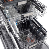 ZLINE 24 in. Monument Series 3rd Rack Top Touch Control Dishwasher with White Matte Panel, 45dBa (DWMT-WM-24)