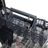 ZLINE 24 in. Monument Series 3rd Rack Top Touch Control Dishwasher with White Matte Panel, 45dBa (DWMT-WM-24)