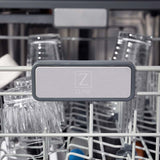 ZLINE Autograph Edition 24 in. 3rd Rack Top Touch Control Tall Tub Dishwasher in Stainless Steel with Champagne Bronze Handle, 45dBa (DWMTZ-304-24-CB)