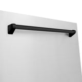 ZLINE Autograph Edition 30 in. Kitchen Package with Stainless Steel Dual Fuel Range, Range Hood, Dishwasher, and French Door Refrigerator with Matte Black Accents (4KAPR-RARHDWM30-MB)