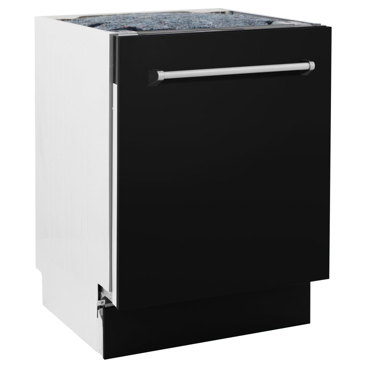 ZLINE 24" Tallac Series 3rd Rack Dishwasher with Matte Black Panel and Traditional Handle, 51dBa (DWV-BLM-24)