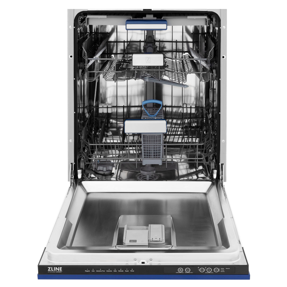 ZLINE 24" Tallac Series 3rd Rack Dishwasher with Blue Matte Panel and Traditional Handle, 51dBa (DWV-BM-24)