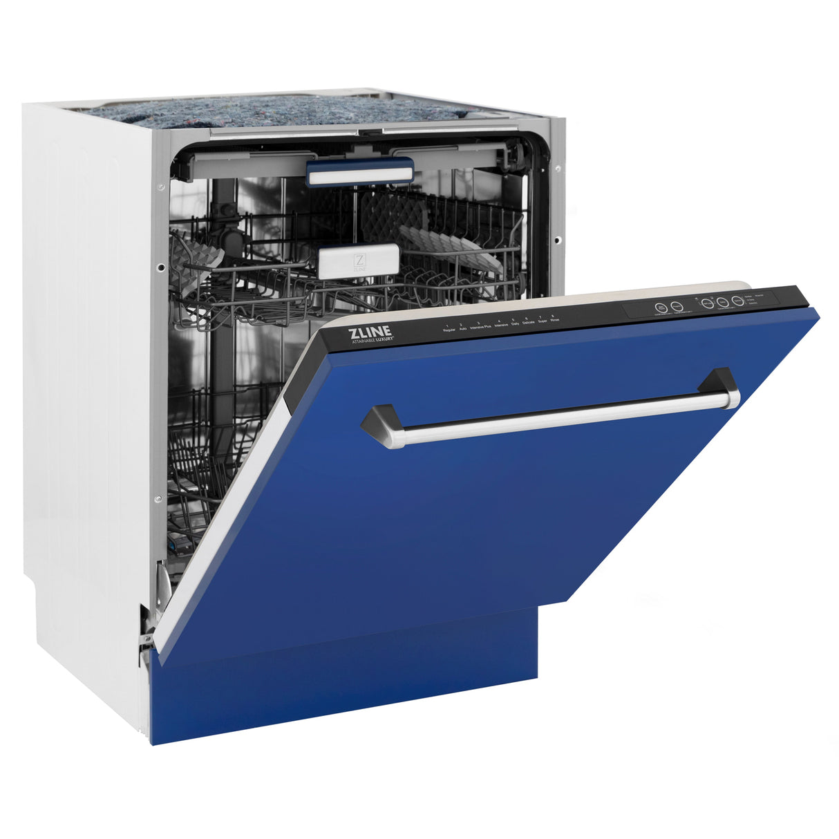 ZLINE 24" Tallac Series 3rd Rack Dishwasher with Blue Matte Panel and Traditional Handle, 51dBa (DWV-BM-24)