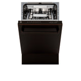 ZLINE 18 in. Tallac Series 3rd Rack Top Control Dishwasher in a Stainless Steel Tub with Oil-Rubbed Bronze Panel, 51dBa (DWV-ORB-18)