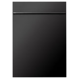 ZLINE 18 in. Compact Top Control Dishwasher with Black Stainless Steel Panel and Modern Style Handle, 52 dBa (DW-BS-H-18)