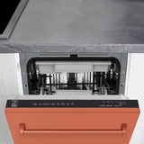 ZLINE 18 in. Tallac Series 3rd Rack Top Control Dishwasher with Stainless Steel Tub and Copper Panel, 51dBa (DWV-C-18)