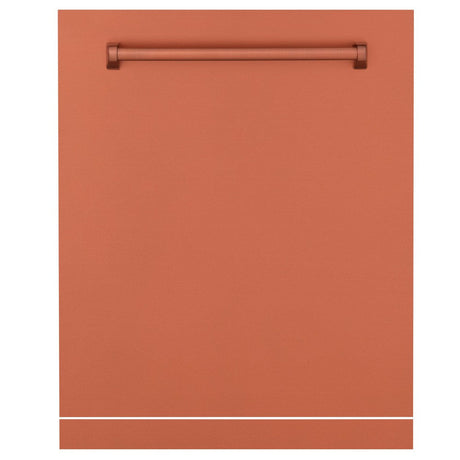 ZLINE 24" Monument Dishwasher Panel with Traditional Handle in Copper with Kickplate