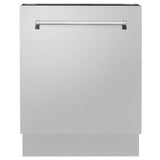 ZLINE 24 in. Tallac Series 3rd Rack Dishwasher in Stainless Steel with Traditional Handle, 51dBa (DWV-304-24)