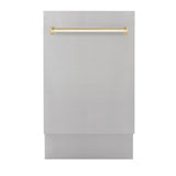 ZLINE 18" Stainless Steel Dishwasher front.