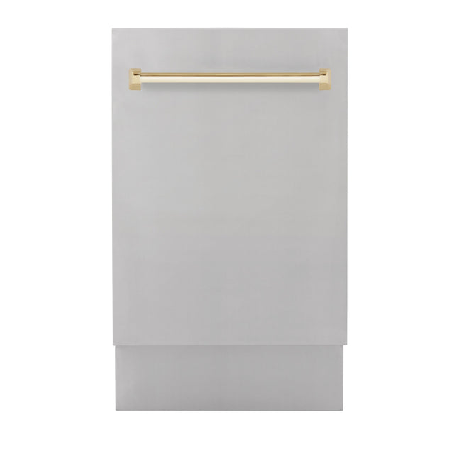 ZLINE 18" Stainless Steel Dishwasher front.