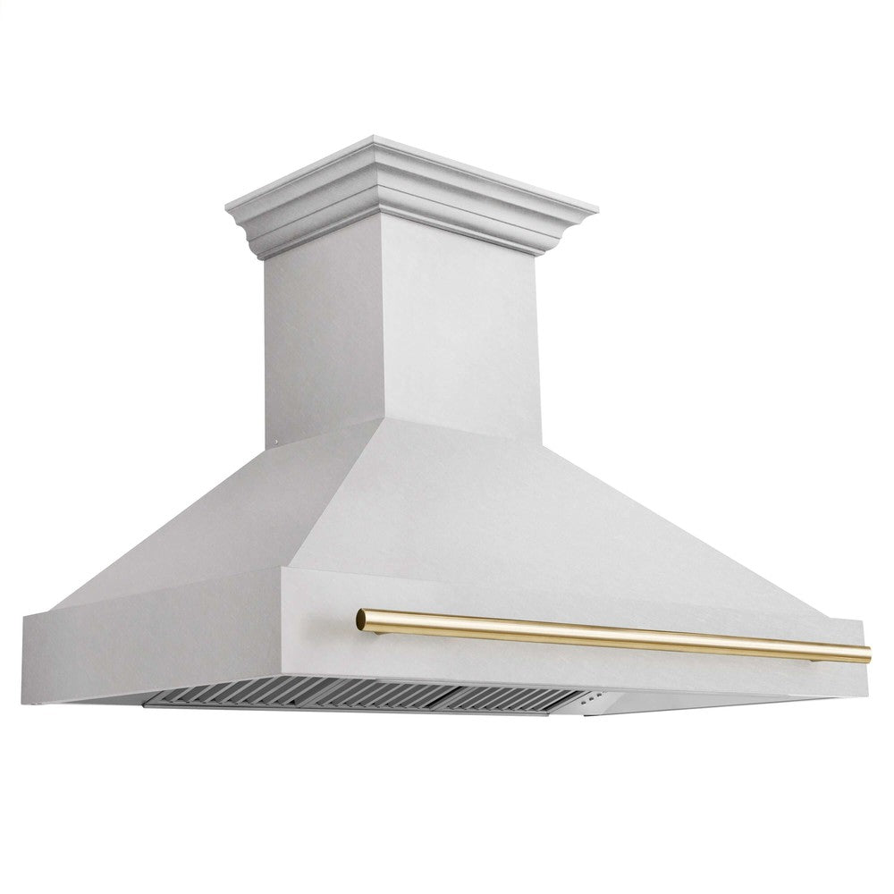 48 in. ZLINE Autograph Edition Fingerprint Resistant Stainless Steel Range Hood (8654SNZ-48)