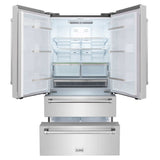 ZLINE Kitchen Package with Refrigeration, 36 in. Stainless Steel Rangetop, 30 in. Range Hood, 30 in. Single Wall Oven and 24 in. Tall Tub Dishwasher (5KPR-RTRH30-AWSDWV)
